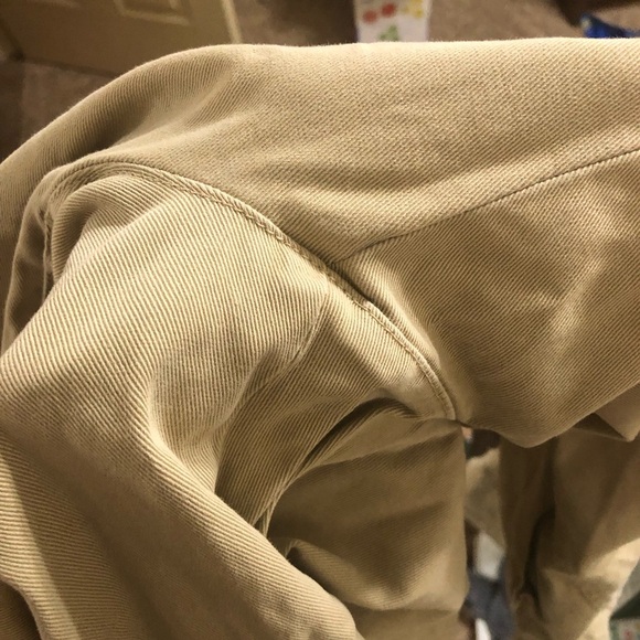 TWP Coop Wide Leg Pant with Cargo Pockets in Cotton Twill Khaki Tan - Size 6 - Picture 9 of 9